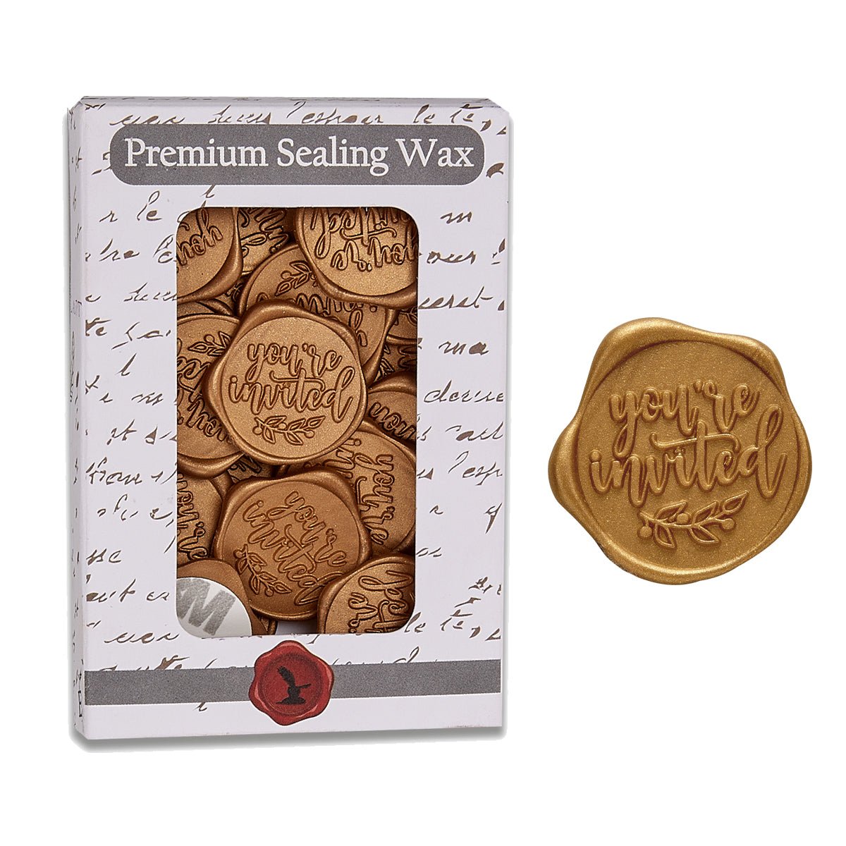 You're Invited Adhesive Wax Seal Quick - Ship Stickers 25PK - 6 Colors - Nostalgic Impressions