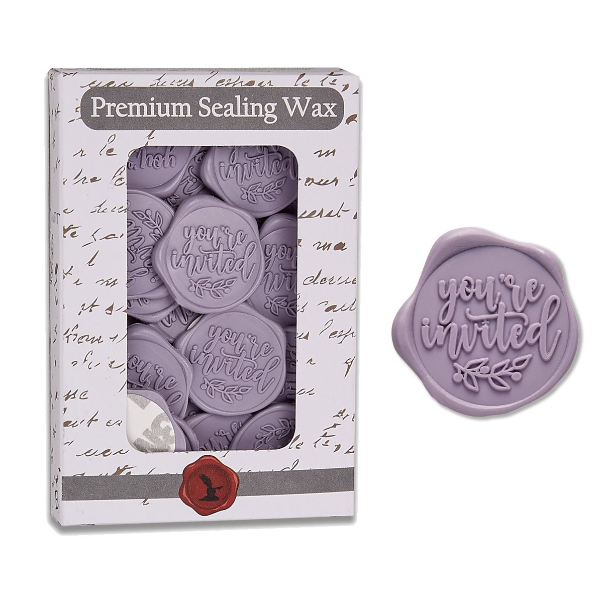 You're Invited Adhesive Wax Seal Quick - Ship Stickers 25PK - 6 Colors - Nostalgic Impressions