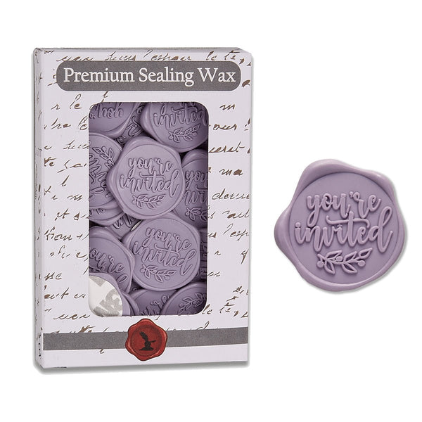 You're Invited Adhesive Wax Seal Quick - Ship Stickers 25PK - 6 Colors - Nostalgic Impressions
