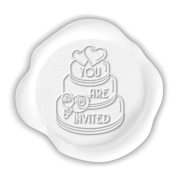 You are Invited Wedding Cake Wax Seal Stamp #597- USA Handcrafted