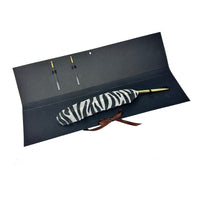 Animal Print Feather Ballpoint Pen with 2 refills in folder