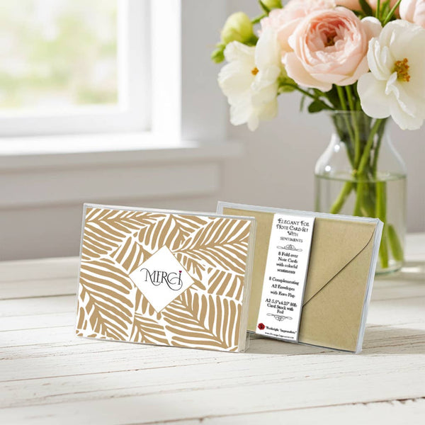 Gold Foil Merci Boxed Note Cards by Nostalgic Impressions