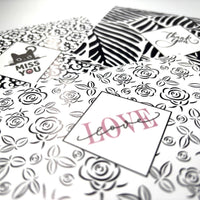 Silver Foil Just a Note Note Cards Detail by Nostalgic Impressions
