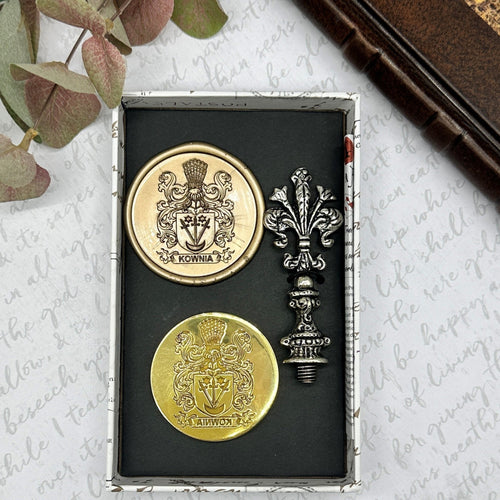Family Crest or Clan Badge Custom Wax Seal Stamp from your Art! - Nostalgic Impressions