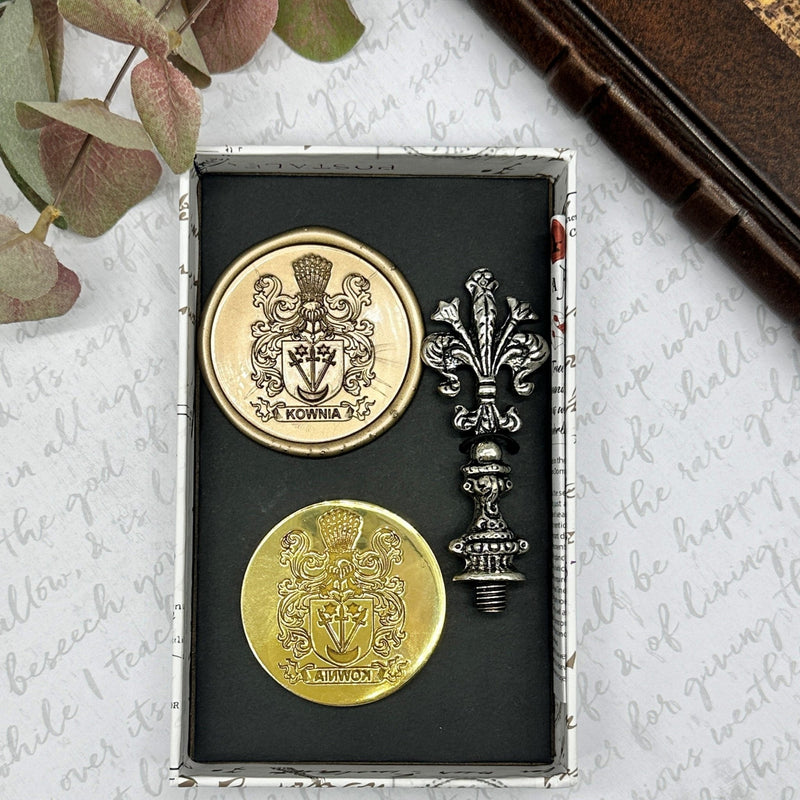 Family Crest or Clan Badge Custom Wax Seal Stamp from your Art! - Nostalgic Impressions