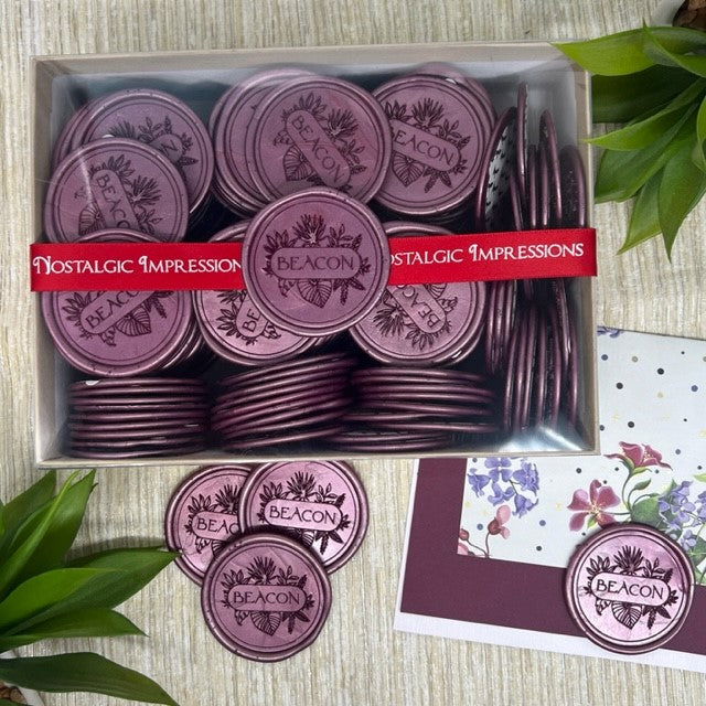 Adhesive Wax Seal Stickers with your Logo or Art-Extra Large Size 2" Finished Size Made with a 1 3/4" Die