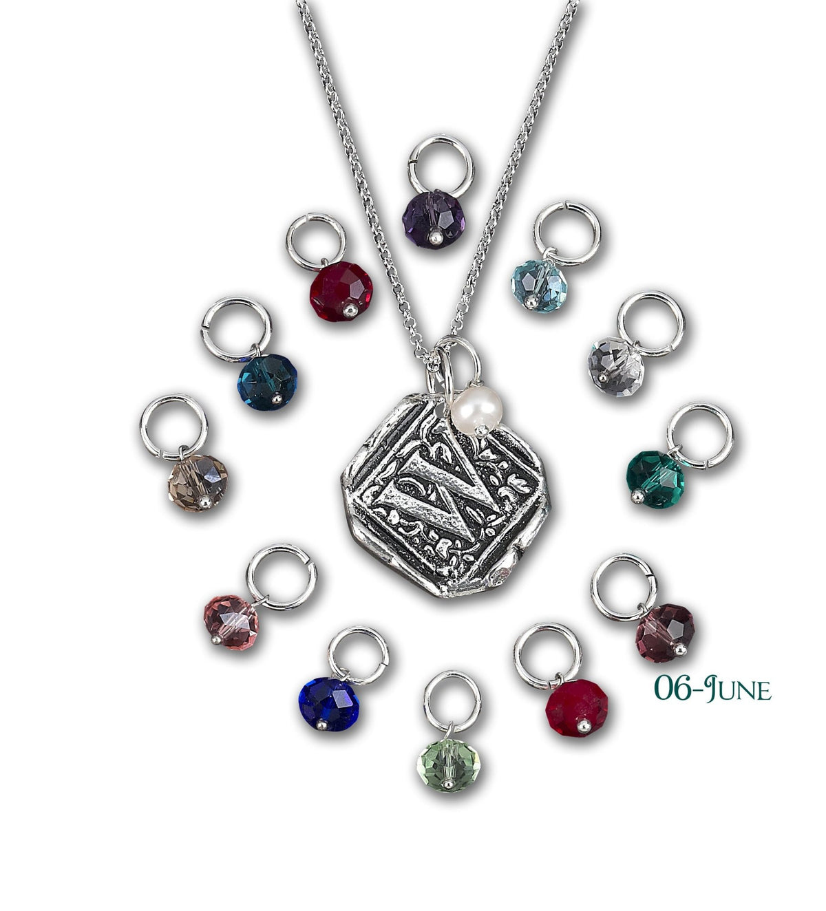 Birthstone or Pearl Bead Attachments with Sterling SilverJumpring - Nostalgic Impressions