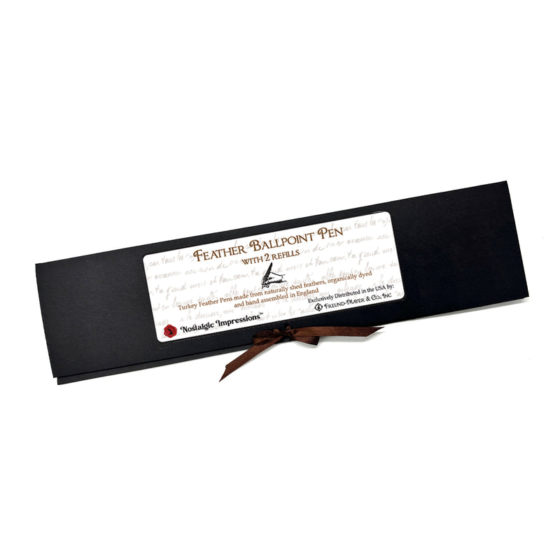 Turkey Feather Ballpoint Pen - Refillable