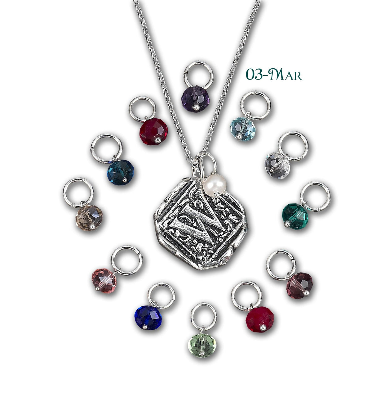 Birthstone or Pearl Bead Attachments with Sterling SilverJumpring - Nostalgic Impressions