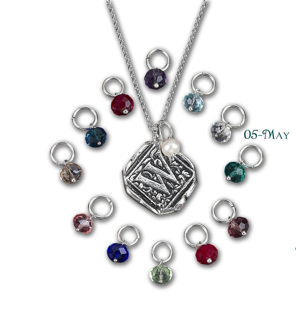 Birthstone or Pearl Bead Attachments with Sterling SilverJumpring - Nostalgic Impressions