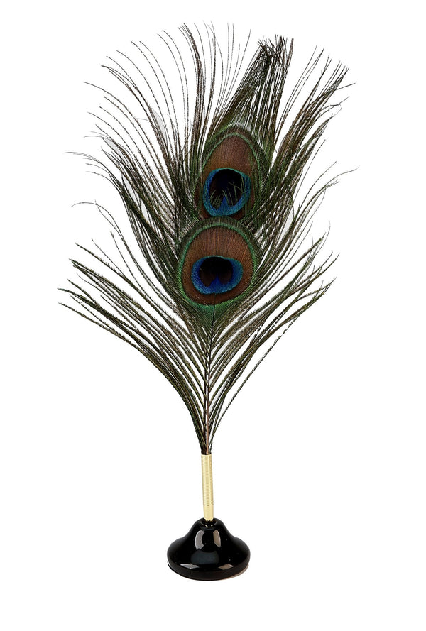 Peacock Feather Ballpoint Pen - Refillable - Natural Color - Nostalgic Impressions