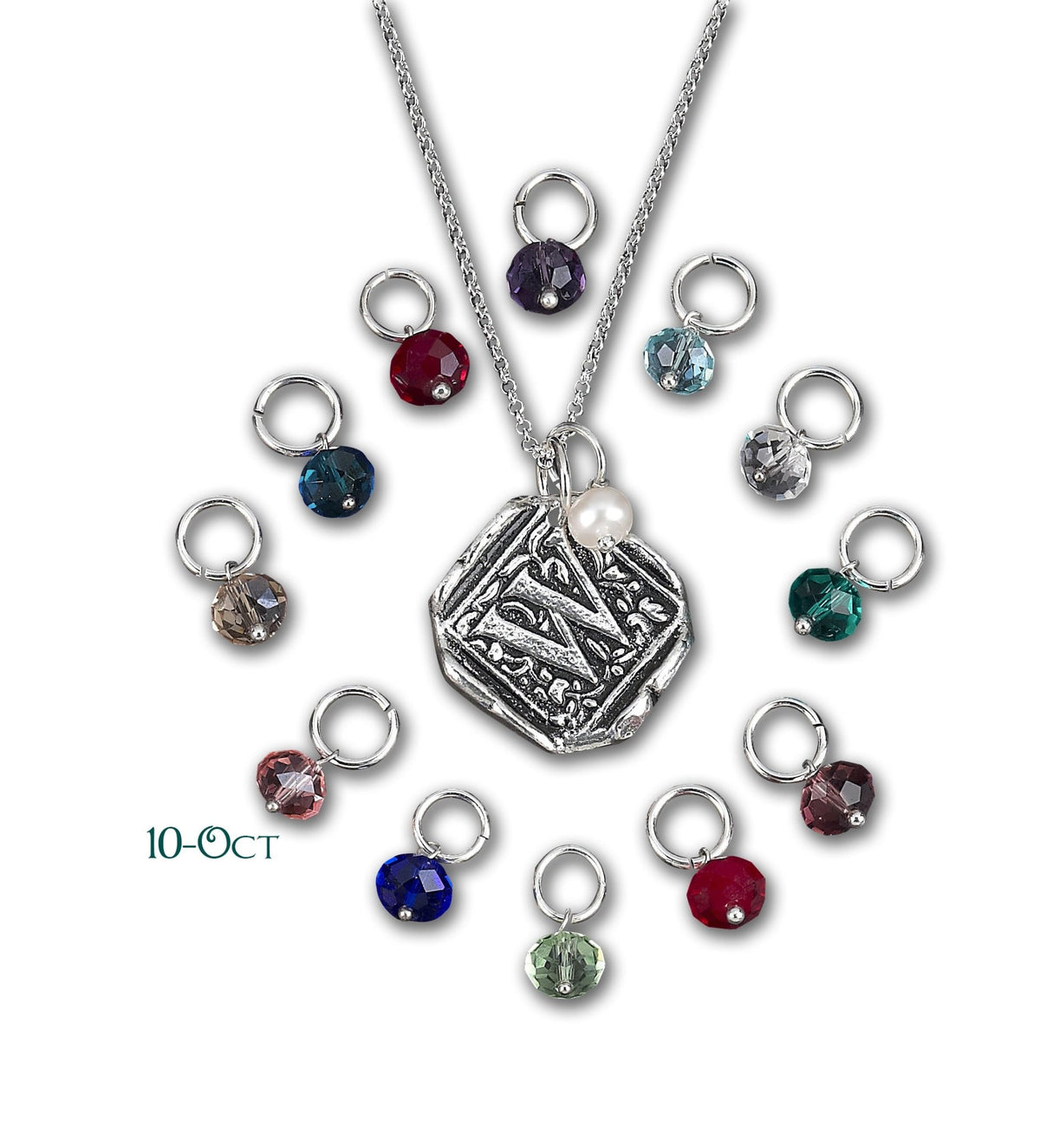 Birthstone or Pearl Bead Attachments with Sterling SilverJumpring - Nostalgic Impressions