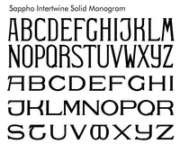 Intertwined Sappho Solid 2 Letter Monogram Custom Wax Seal Stamp with Rosewood Wood Handle - Nostalgic Impressions