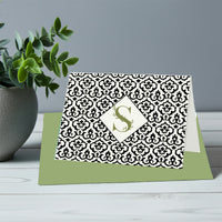 Personalized Floral Initial Foil Note Cards with Envelopes by Nostalgic Impressions