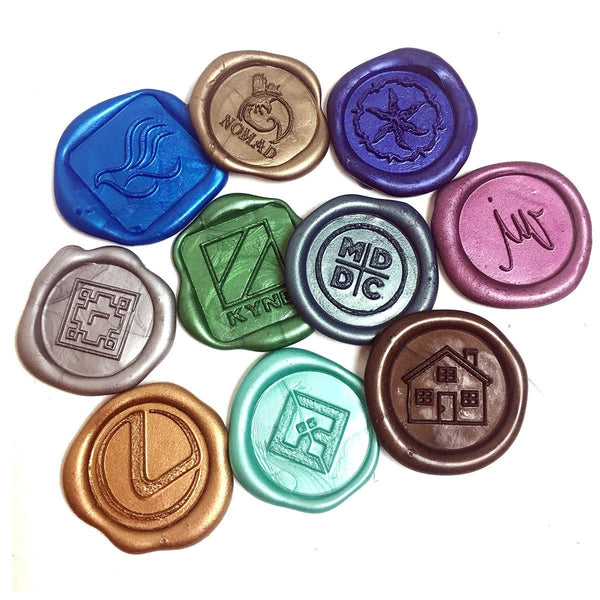 TEST PRODUCT Adhesive Wax Seal Stickers Logo or Art - Standard Sizes 3/4", 1" and 1 1/4" Finished Size - Nostalgic Impressions