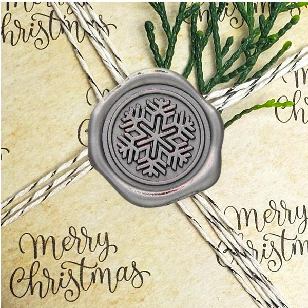 Snowflake Adhesive Wax Seal 25PK Quick-Ship Stickers