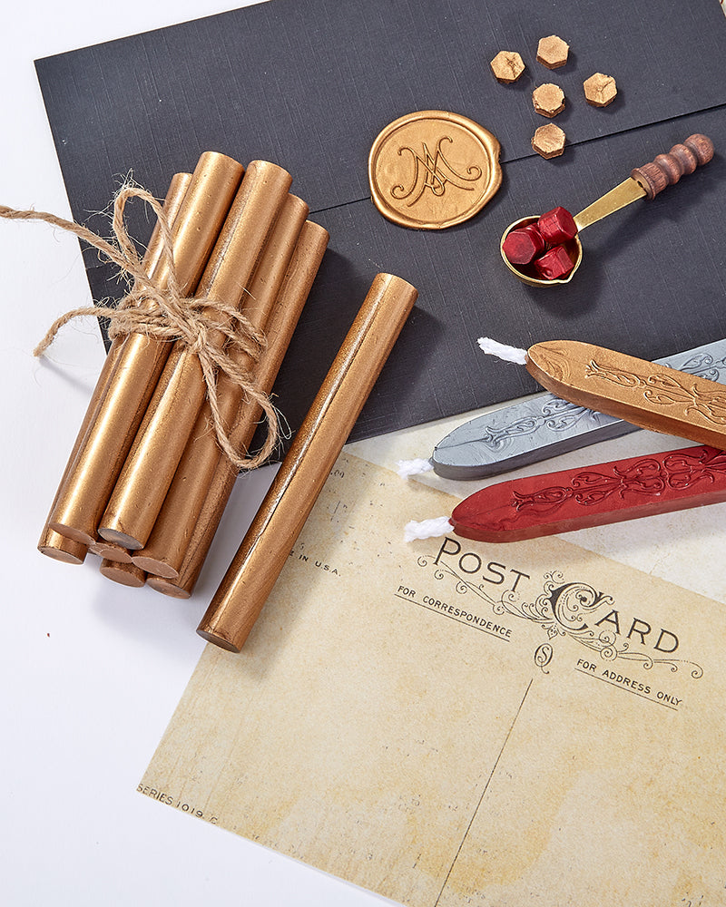 Wax Seal Kit, Wax Stamp Kit with Vintage Seal Stamp, for Postcard  Invitation Letters Gifts and Envelope Wax Seal 