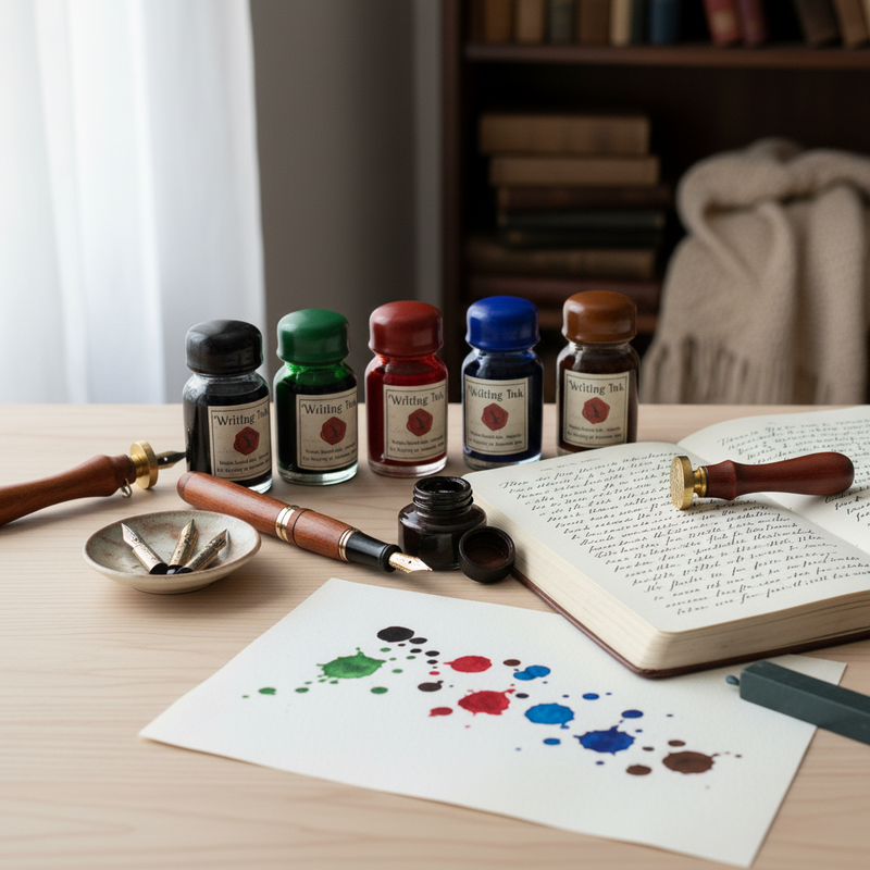 Writing Ink in Vintage Apothecary Jar with Wax Seal Cap (15ml / 0.5oz) sold by Nostalgic Impressions