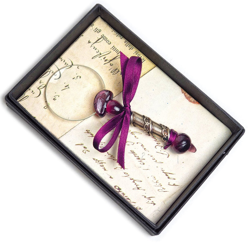Murano Glass Magnifier with Pewter detailing-Gift-Boxed - Nostalgic Impressions