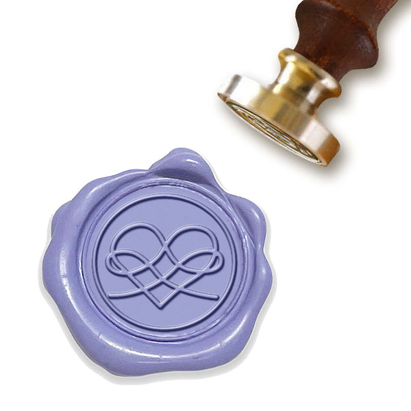 Filigree Heart Wedding Wax Seal Stamp with White Wood Handle #1349 - Nostalgic Impressions