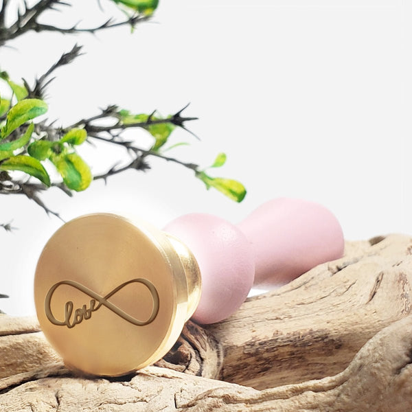 Eternity Love Wedding Wax Seal Stamp with Blush Pink Wood Handle #1350 - Nostalgic Impressions