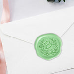 Cambria Wedding Monogram Adhesive Wax Seals #1701 Bundle with Stamp - Nostalgic Impressions