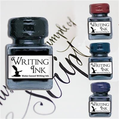 Writing Calligraphy Ink - Desktop square bottle with wax seal screw cap - Nostalgic Impressions