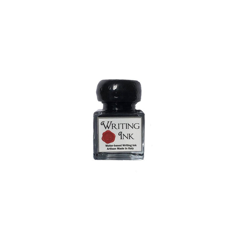Writing Calligraphy Ink-Desktop square bottle with wax seal screw cap - Black