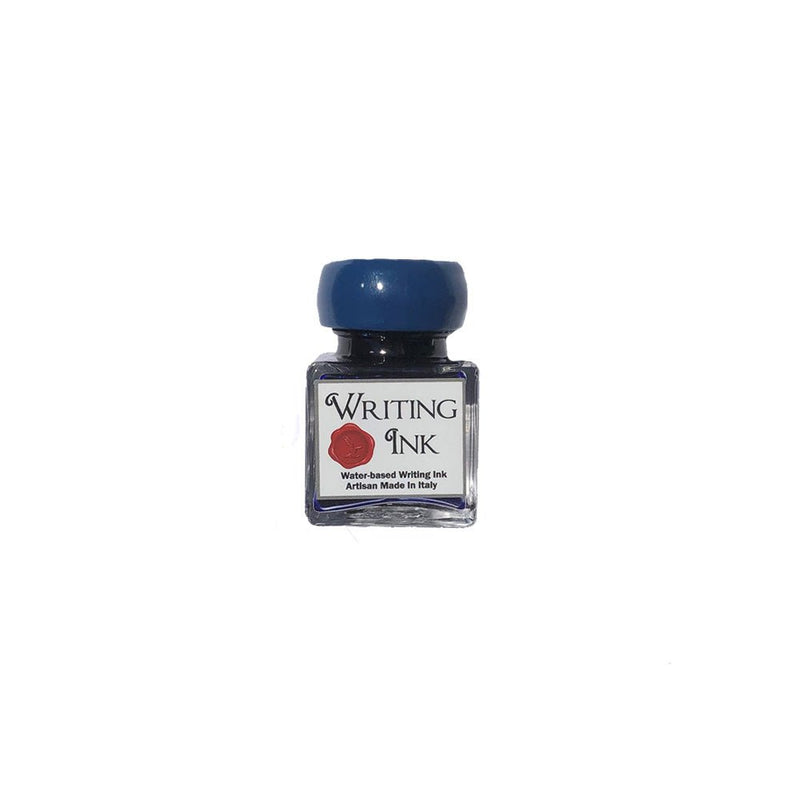 Writing Calligraphy Ink-Desktop square Bluewith wax seal screw cap - Black