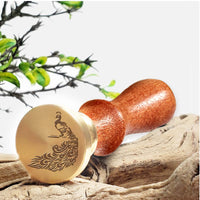 Peacock Wax Seal Stamp #3506 with Rosewood Handle - Nostalgic Impressions