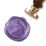 Peacock Wax Seal Stamp #3506 with Rosewood Handle - Nostalgic Impressions