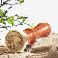 Botanicals Flowers & Trees Wax Seal Stamps with Rosewood Handle - Multiple Design Options - Nostalgic Impressions