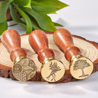 Botanicals Flowers & Trees Wax Seal Stamps with Rosewood Handle - Multiple Design Options - Nostalgic Impressions
