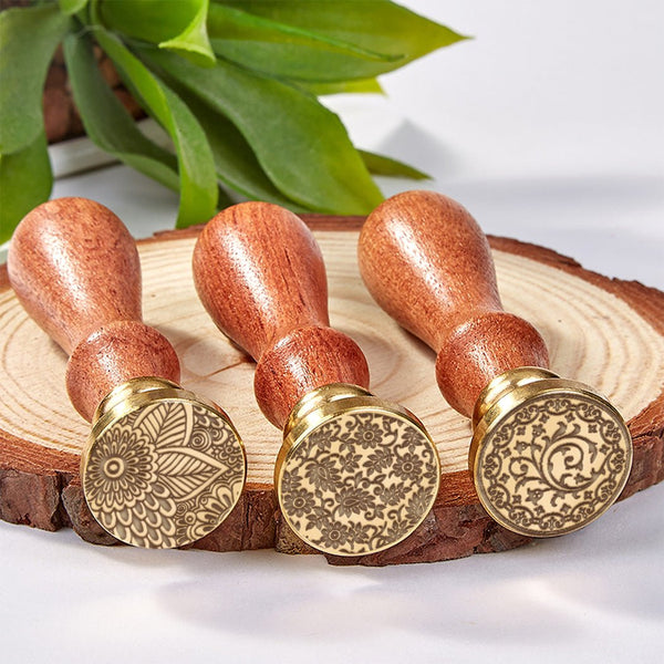 Patterns Wax Seal Stamps with Rosewood Handle - Multiple Design Options - Nostalgic Impressions