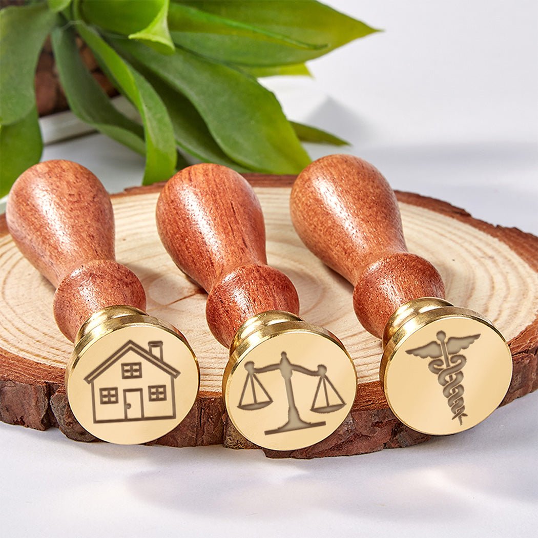 Professions & Businesses Wax Seal Stamps with Rosewood Handle - Multiple Design Options - Nostalgic Impressions