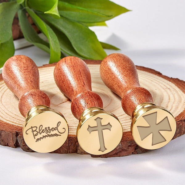 Religions & Christianity Wax Seal Stamps with Rosewood Handle -Multiple Design Options - Nostalgic Impressions