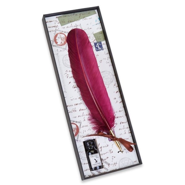 Feather Quill Pen & Ink Set -Turkey - Nostalgic Impressions