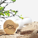 Tie the Knot Wedding Wax Seal Stamp with White Wood Handle #4863 - Nostalgic Impressions