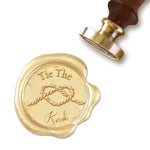 Tie the Knot Wedding Wax Seal Stamp #4863a with White Wood Handle - Nostalgic Impressions