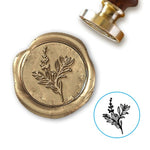 Botanical Sage Wedding Wax Seal Stamp with choice of Handle #5052 - Nostalgic Impressions