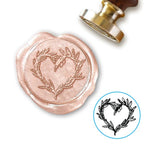 Branch Heart Wedding Wax Seal Stamp with choice of Handle #5155 - Nostalgic Impressions