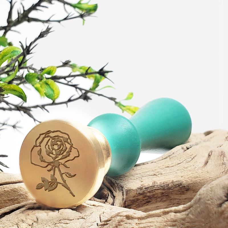 Rose Wedding Wax Seal Stamp with choice of Handle #5158 - Nostalgic Impressions