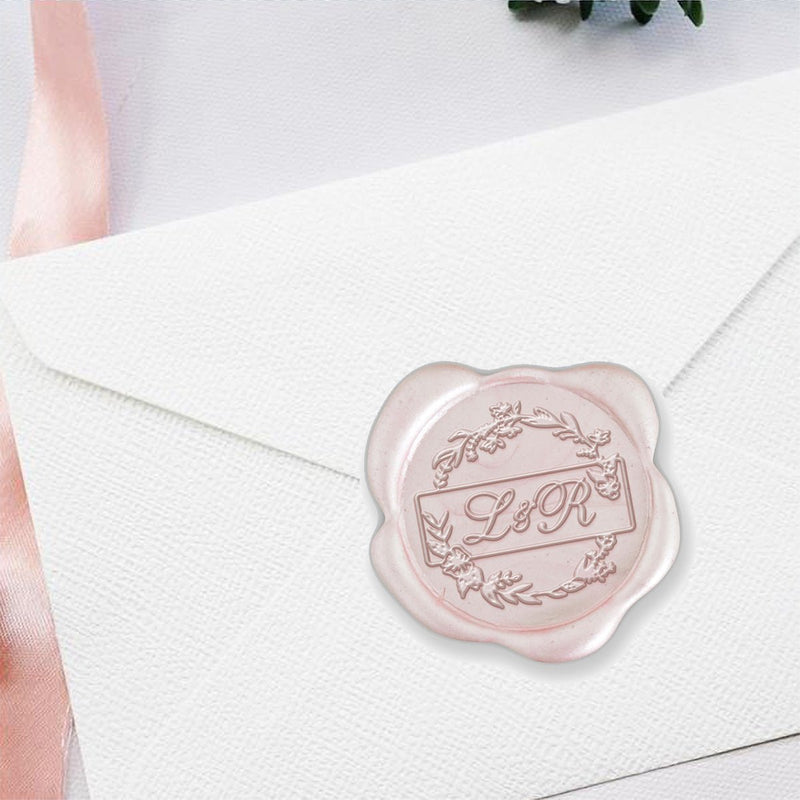 Camilla Wedding Monogram Adhesive Wax Seals Bundle #7012 with stamp - Nostalgic Impressions