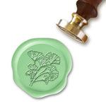 Ginko Wedding Wax Seal Stamp with choice of Handle #7107 - Nostalgic Impressions