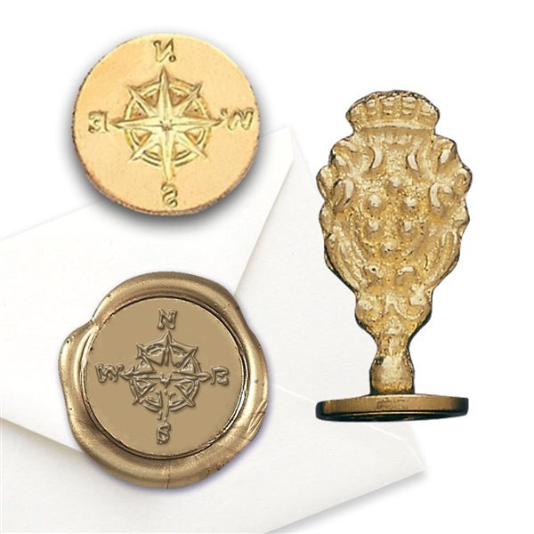 Compass Wax Seal Stamp - Nostalgic Impressions