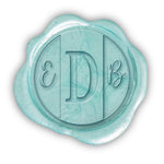 Panel 3 Letter Wedding Monogram Adhesive Wax Seals #7840 bundle with stamp - Nostalgic Impressions