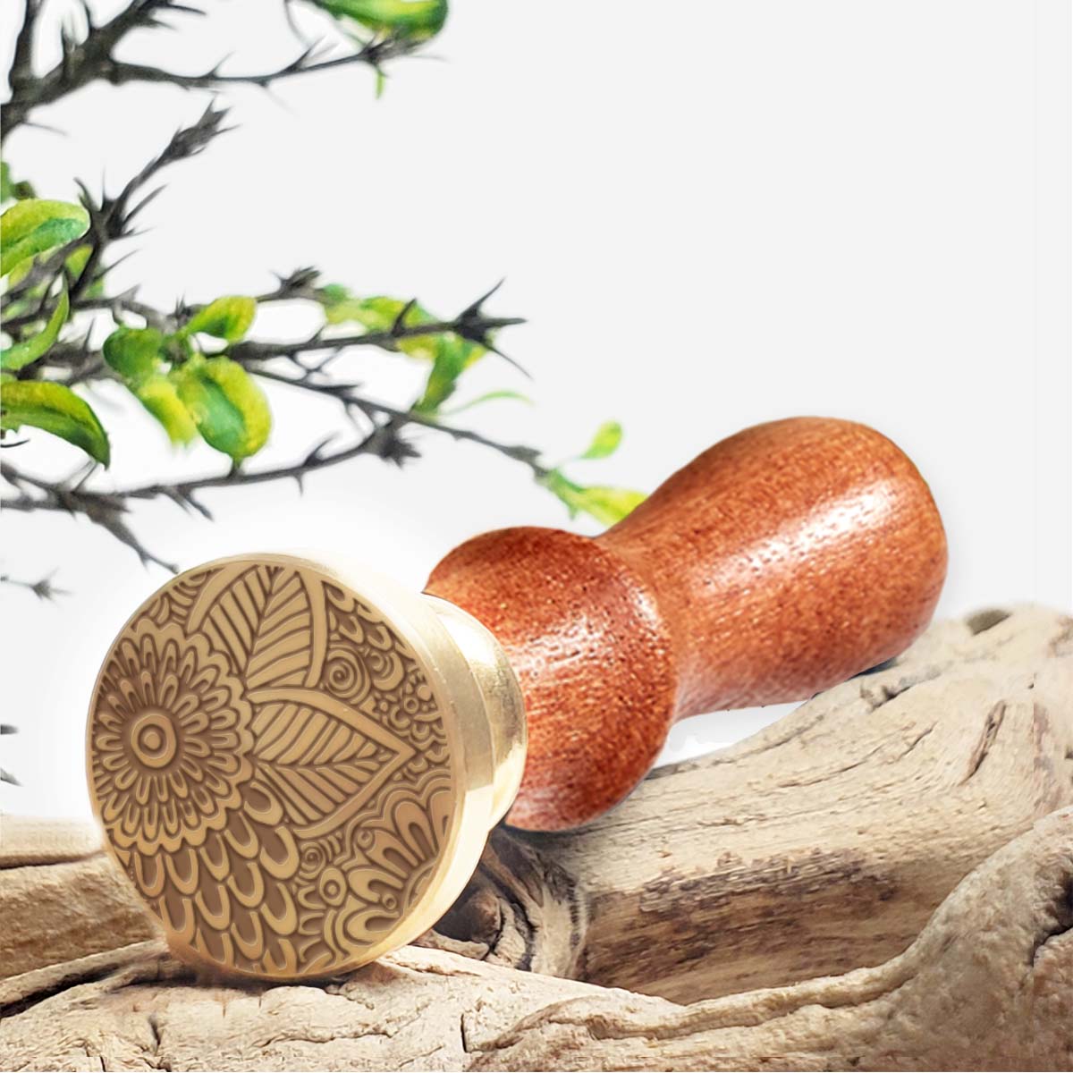 Botanicals Flowers & Trees Wax Seal Stamps with Rosewood Handle - Multiple Design Options - Nostalgic Impressions