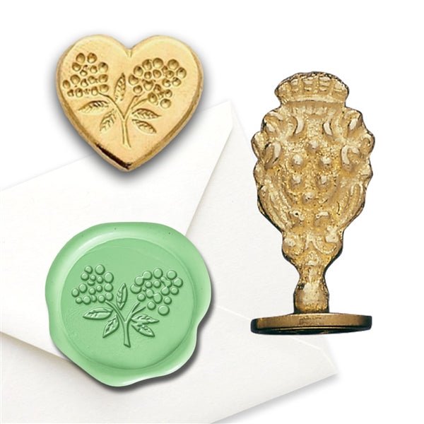 Heart Shaped Flower Wax Seal Stamp - Nostalgic Impressions