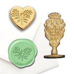 Heart Shaped Flower Wax Seal Stamp - Nostalgic Impressions
