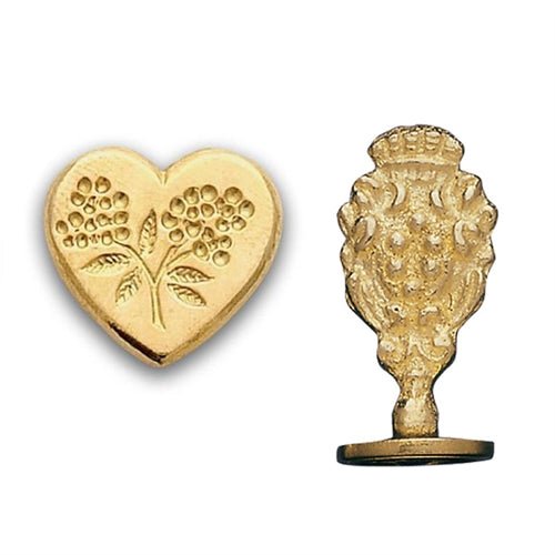 Florentine Brass Stamp Wax Seal Kit | Heart Shape Flower
